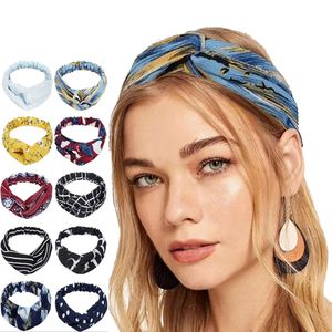 Phụ Nữ Mô Hình Hoa Boho Thắt Nút Chéo Tóc Ban Nhạc Thanh Lịch Vintage Mũ Nón <span class=keywords><strong>Headband</strong></span> Phụ Kiện Tóc - Product Image 1