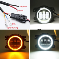 Phares LED 4-7 pouces pour moto Carénage vélo électrique Angel Blue Fog Lamp Phare pour Harley-Davidson