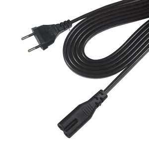 Iec C7 kabel daya kabel Euro 2 Pin Plug ekstensi Lead Ac Iec C7 konektor Ac kabel Plug