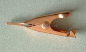 ที่หนีบจระเข้ทองแดงแข็งขนาดเล็กสำหรับเครื่องมือทางการแพทย์เครื่องมืออิเล็กทรอนิกส์ ECG อุปกรณ์ตรวจสอบ - Product Image 4