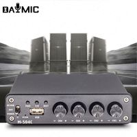 4 Kanal 5.0 BT Metal HiFi Amfi 50Wx4 4-8Ohm 98dB Sinyal-Gürültü Oranı Ev Sinema Hoparlörü Ses Güç Amplifikatörü