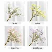 Bouquet de fleurs artificielles YM au toucher réel, gypsophile blanc, pour mariage, décoration de la maison, arrangement floral