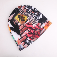 Bonnet de sport imprimé pour hommes et femmes avec logo personnalisé Bonnet tête de mort en acrylique sans manchette Bonnet d'hiver en jacquard Bonnets réversibles personnalisés