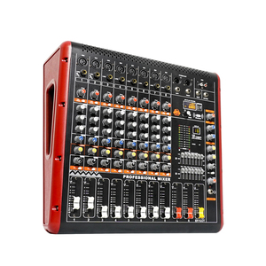 Профессиональный цифровой эхо-микшер, усилитель мощности, 8-канальный силовой микшер с 2-канальным беспроводным микрофоном для Karakoe - Product Image 1