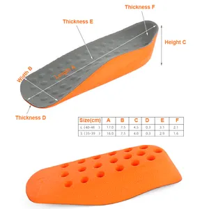 Height Increase Heel Insoles Pad Arch Support Orthotic Heel Cup Insole For Men And Women Cushion Sock Insoles