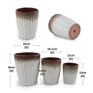 Essential <strong>Large</strong> Glazed Ceramic Garden Flower <strong>Pots</strong> - Product Image 6