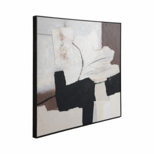 Quadro Moderno Astratto con Cornice Quadrata, Arte su Tela Testurizzata per Arredamento Casa e Soggiorno - Product Image 2