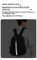 Sac à dos d'affaires antivol grande capacité, étanche, pour étudiants, personnalisable, pour ordinateur portable 15,6 pouces, en polyester, pour hommes, Noël