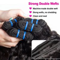 Vente en gros 100% paquets de tissage de cheveux humains vierges bruts bouclés birmans à double étirage non traités Extensions d'origine vietnamienne
