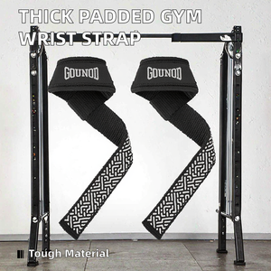 สายรัดข้อมือพร้อมแผ่นโพลีเอสเตอร์หนาช่วยยกน้ำหนักออกกำลังกายในยิมระบายอากาศได้ดีทนทาน - Product Image 6