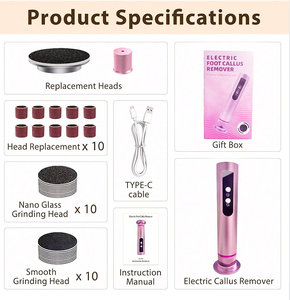 Removedor de Callos Eléctrico 2 en 1, Lima para Exfoliar los <span class=keywords><strong>Pies</strong></span> y Dar Forma a las Uñas, Carga Rápida USB - Product Image 6