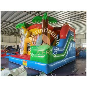 Castello Gonfiabile Personalizzabile a Tema <span class=keywords><strong>Tom</strong></span> e <span class=keywords><strong>Jerry</strong></span> con Trampolino - Product Image 2