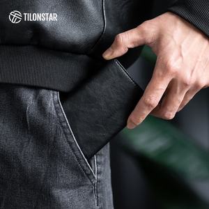 TILONSTAR TVC302W Portefeuille classique en aluminium antivol RFID durable, porte-cartes de crédit d'affaires en cuir mince avec fenêtre d'identification - Product Image 6