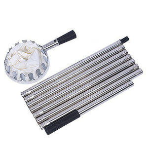 Cueilleur de fruits télescopique en acier inoxydable |   Outil de récolte à longue portée avec perche extensible |   Attrapeur de fruits de jardin pour utilisation en verger - Product Image 6