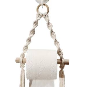 <span class=keywords><strong>Tapisserie</strong></span> bohème tissée à la main avec blocs de couleurs |   Décoration murale en corde de coton transfrontalière pour salon et chambre à coucher - Product Image 2