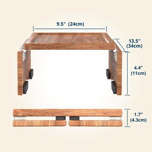 Wooden Waterproof Sofa Silicone Couch <strong>Caddy</strong> Couch Cup Holder Tray Sofa <strong>Arm</strong> Tray Couch <strong>Arm</strong> Table Tray with Phone Holder - Product Image 6