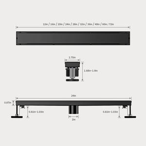 Scarico a Pavimento Lineare in Acciaio Inox 304 Americano 60CM Anti Scarafaggi - Product Image 2