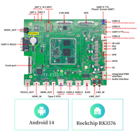 Placa Base Android ES3576 Rockchip RK3576 SBC, Placa Principal Integrada Android 14 OPS LINE TTL para Educación IFPD