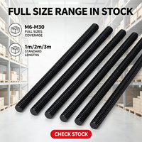 Tiges filetées DIN975 Grade 8.8 |   Acier au carbone oxydé noir |   Tiges à filetage haute résistance M6-M30 pour machines