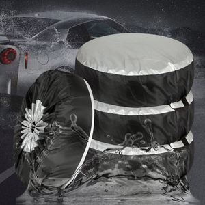 Sac de rangement pliable pour pneus de véhicule, design sportif, imperméable, en polyester, lot de 4, housse de protection pour pneus de secours, ensemble de 4 pièces - Product Image 3