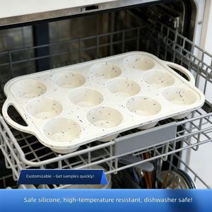 クロスボーダーシリコンコーティングされた12カップマーフェンベーキングトレイ食品グレード型24ベーキングケーキ型高温耐性 - Product Image 4