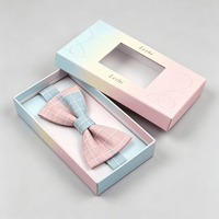 Boîte cadeau en carton de luxe personnalisée avec logo, élégante, avec nœud papillon et fenêtre