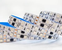 Bande lumineuse LED RGBIC WS 2811 double rangée 24V 168D Flex 5050, pleine couleur, haute luminosité, intelligente, magique, programmable, adressable