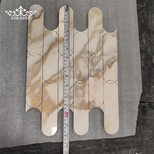 Goldtop Natural Stone Calacatta Gold-Calacatta Borghini Marble Mosaic for Hotel Villa - Product Image 2