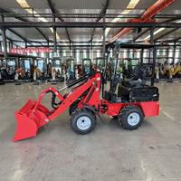 Chargeurs sur pneus compacts hydrauliques à grandes roues, abordables, pour l'agriculture chinoise