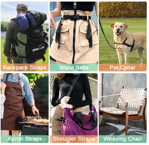 Hochleistungs-32-mm-Polyester-Nylon-Gurtband Bunte gewebte Näh band gürtel für Reise rucksäcke See säcke - Product Image 6