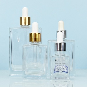 Customized Cosmetic Serum Oil Glass <b>Bottle</b> Custom Color Silk Screen Frosted 30ml 50ml 100ml Perfume <b>Bottle</b> with Gold Cap - Product Image 5