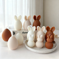 Vela Aromática Natural Hecha a Mano con Forma de Huevo de Conejito de Pascua para Decoración del Hogar en Fiestas de Pascua, Diwali y Celebraciones del Día del Padre