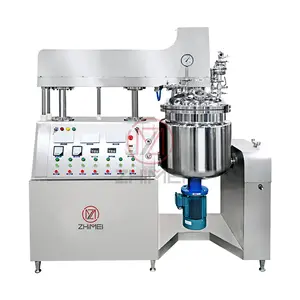 Homogeneizador a vácuo emulsificador com fundo, homogeneizador emulsificador de gel, máquina com alta eficiência para cosméticos, venda imperdível