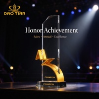 Trophée Flèche de Croissance en Cristal avec Socle en Métal Doré, Plaque Personnalisée pour la Reconnaissance des Employés, Récompense d'Entreprise, Cadeau d'Affaires