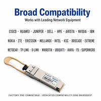Transceiver Fibre Optique 40G BASE-SR4 QSFP+ QSFP-40GE-M150 Connecteur MPO 850nm 150m MMF Prise en charge DDM