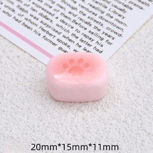Popular Design Cat's Paw Pudding Charm Resin Resin Ornament <strong>Mini</strong> <strong>Ature</strong> Food Play for Decoration - Product Image 6