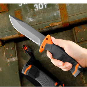 Cuchillo de Hoja Fija de Acero Inoxidable 3cr13 de Alta Calidad con Mango de TPR, Cuchillo Táctico de Supervivencia para Caza al Aire Libre - Product Image 6