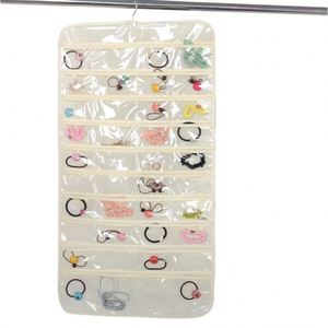 Double Sided Fabric Hanging Closet Organizer Multi-Pockets <b>Foldable</b> for Efficient Underwear Jewelry Storage <b>Wardrobe</b> Living Room - Product Image 2