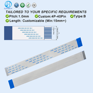 FFC-kabel plat flexibel AWM 20624 80°C 60V VW-1 22~34-pins 1,0 mm pitch type A/B 200 mm voor elektronische bedradingstoepassingen - Product Image 3