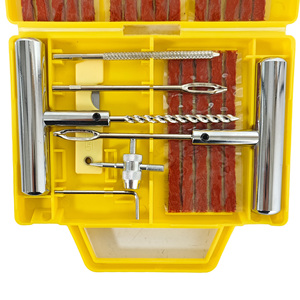 Kit de Reparación de Neumáticos de Alta Resistencia de 28 Piezas para Automóvil y Bicicleta, Juego de Parches para Neumáticos con Mango en T - Product Image 6