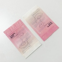 Sac d'emballage pour masque facial en poudre en plastique avec impression couleur personnalisée Pochette debout avec logo