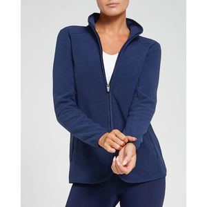 Veste polaire pour femmes de haute qualité pour uniforme d'entreprise ou commande en gros Logo personnalisé veste polaire à fermeture éclair pour femmes marque personnalisée - Product Image 2