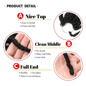 Crochet Dei Capelli 18 pollici Nuovo Stile Locs Sintetica 613 # Marrone Nero Intrecciare I Capelli 21 fili Faux Locs Crochet Trecce - Product Image 5