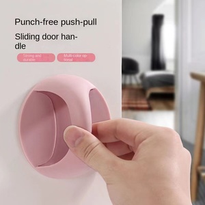 Poignées de tiroir en plastique adhésives sans perçage, robustes, à un seul niveau, adhésives pour armoires et portes en verre dans le salon - Product Image 2