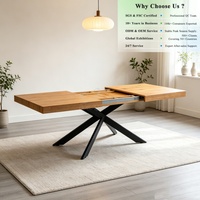 Table à manger OKAY, résistante à l'humidité, surface lisse, hôtel, appartement, gain de place, villa, style moderne minimaliste, tables à manger en MDF