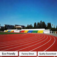 Piste de course synthétique complète en PU pour la communauté, approuvée IAAF, 15 mm, haute performance, adaptée aux climats tropicaux d'Asie du Sud-Est
