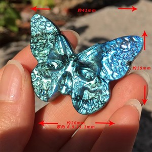 Calaveras de Labradorita Azul Talladas a Mano de Alta Calidad Natural con Destellos Azules para Decoración - Product Image 6