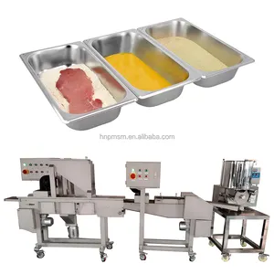 工厂制造的面包屑食品生产广泛使用的自动涂层和面包屑连续面包机