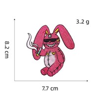 Patch brodé thermocollant fait main pour fille, série rose, motif mode