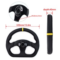 Volant de course universel en forme de D à fond plat pour PC Gaming, idéal pour le drifting – Vente en gros usine pour voitures modifiées